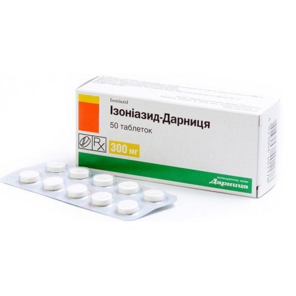 Ізоніазид-Дарниця таблетки по 300 мг №50 (10х5)