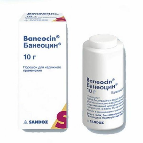 Банеоцин порошок н/ш по 10 г у конт.