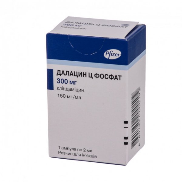 Далацин Ц фосфат розчин д/ін. 150 мг/мл по 2 мл №1 в амп.