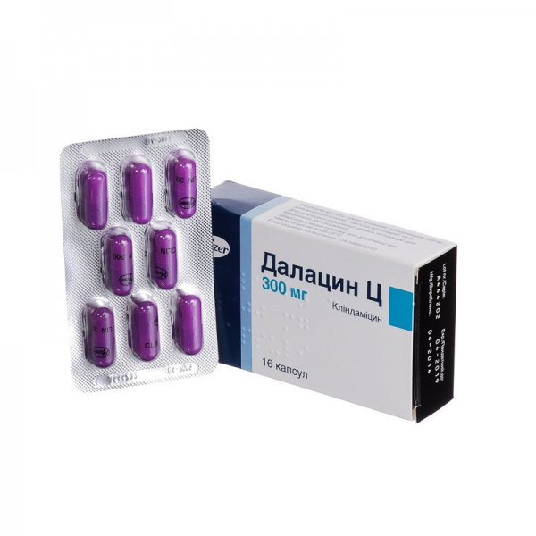Далацин Ц капсули по 300 мг №16 (8х2)