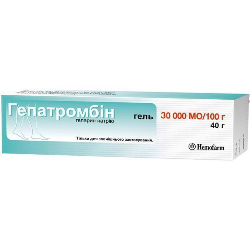 ГЕПАТРОМБИН гель 30000МЕ/100г туба 40г