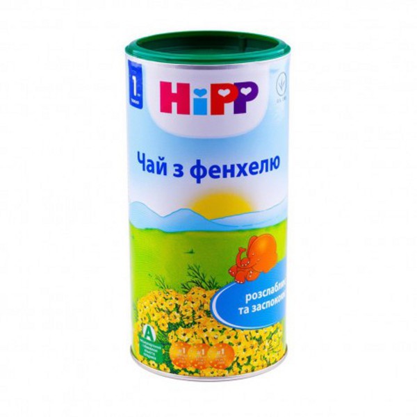 Сухий швидкорозчинний напій HiPP «Чай з фенхелю», 200 г