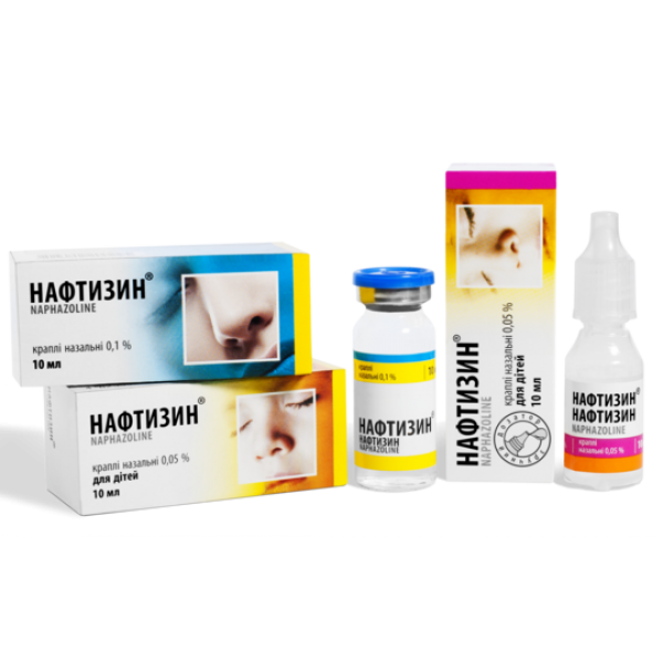 Нафтизин краплі наз. 0.1 % по 10 мл у флак. поліет. з крап.