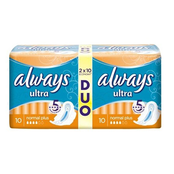 Прокладки гігієнічні Always Ultra Normal, 4 краплі, 2 розмір, 20 штук