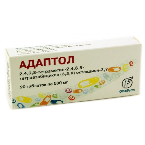 Адаптол таблетки по 500 мг №20 (10х2)