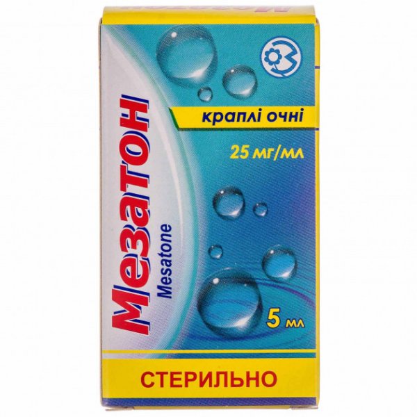 Мезатон краплі оч. 25 мг/мл по 5 мл у флак. з криш.-крап.
