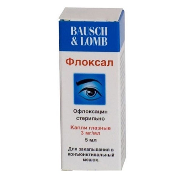 Флоксал краплі оч., р-н 0.3 % по 5 мл у флак.-крап.