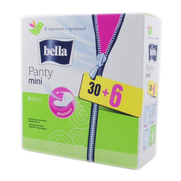 Прокладки гiгiєнiчнi щоденнi Bella Panty Mini, 30+6 штук