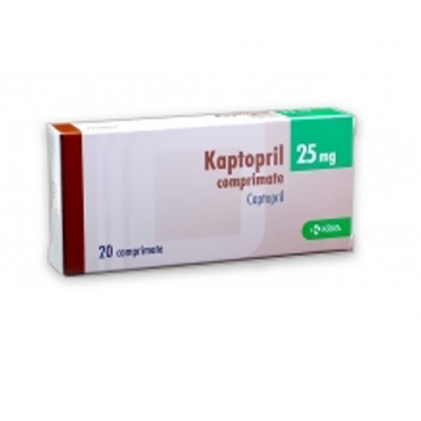 Каптоприл таблетки по 25 мг №20 (10х2)
