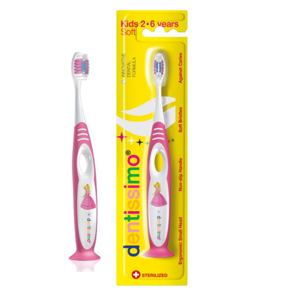 Зубна щітка Dentissimo Kids, м’яка, від 2 до 6 років, 1 штука