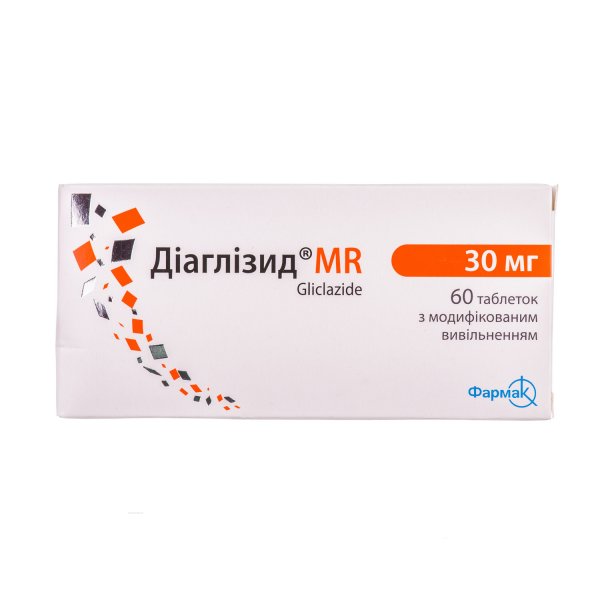 Діаглізид MR таблетки з модиф. вивіл. по 30 мг №60 (10х6)
