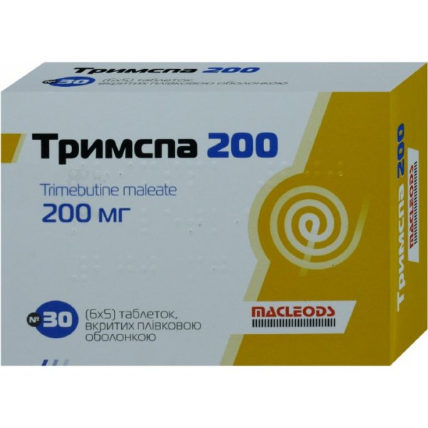 Тримспа таблетки, в/плів. обол. по 200 мг №30 (6х5) у стрип.