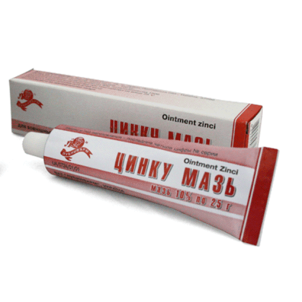 Цинку мазь 10 % по 25 г у тубах