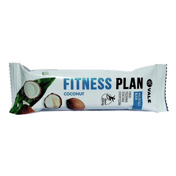 Fitness Plan батончик-мюсли с кокосом частково глазурований