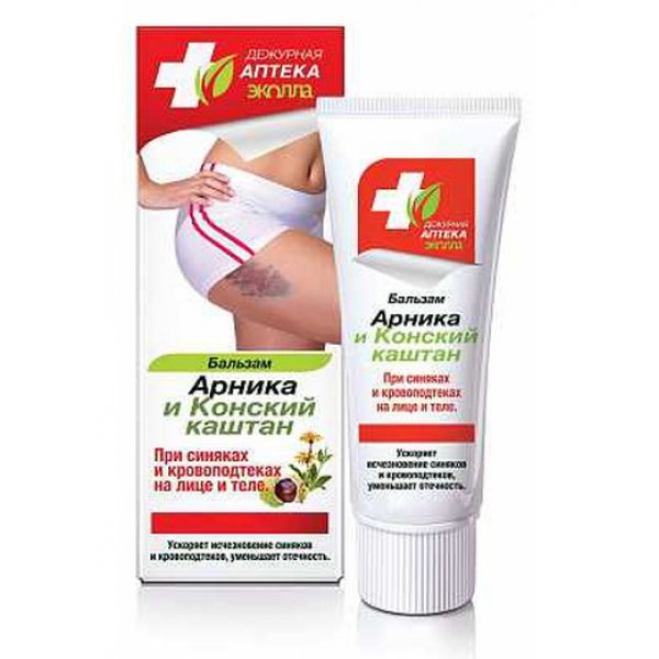 Бальзам для обличчя та тіла Чергова аптека Еколла Арніка і кінський каштан, 30 г