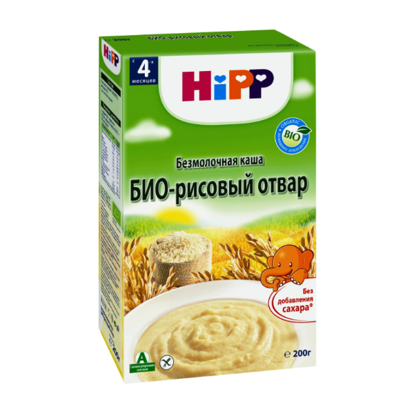 HIPP каша безмолочная рисовая "БИО-рисовий отвар" 200г
