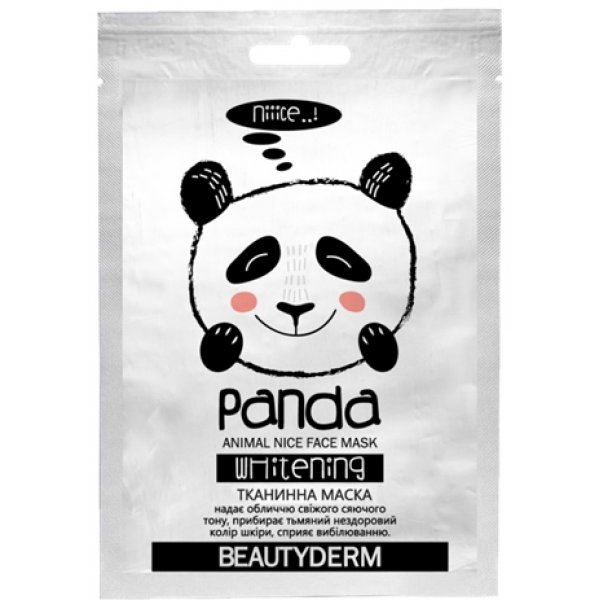 Beauty Derm Тканинна відбілююча маска ANIMAL PANDA WHITENING