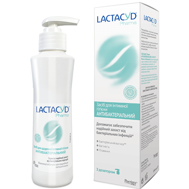 Засіб для інтимної гігієни Lactacyd Pharma Антибактеріальний по 250 мл у флак. з дозат.