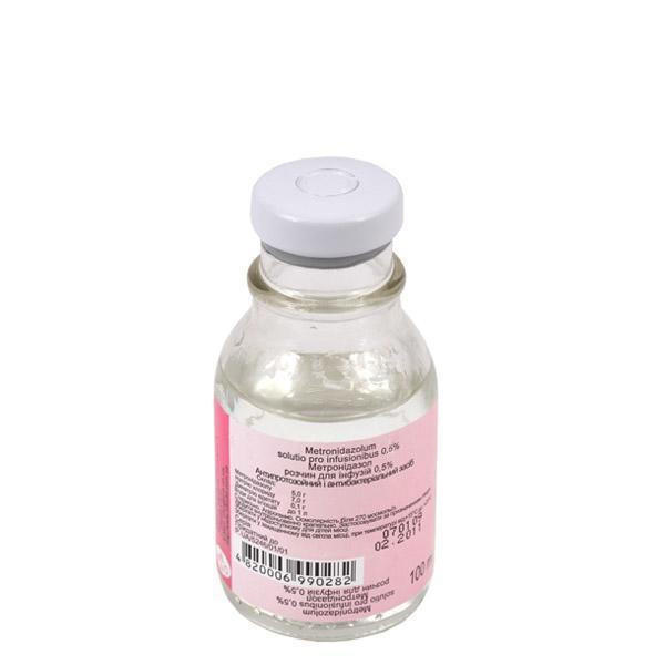 Метронідазол-Новофарм розчин д/інф. 5 мг/мл по 100 мл у пляш.