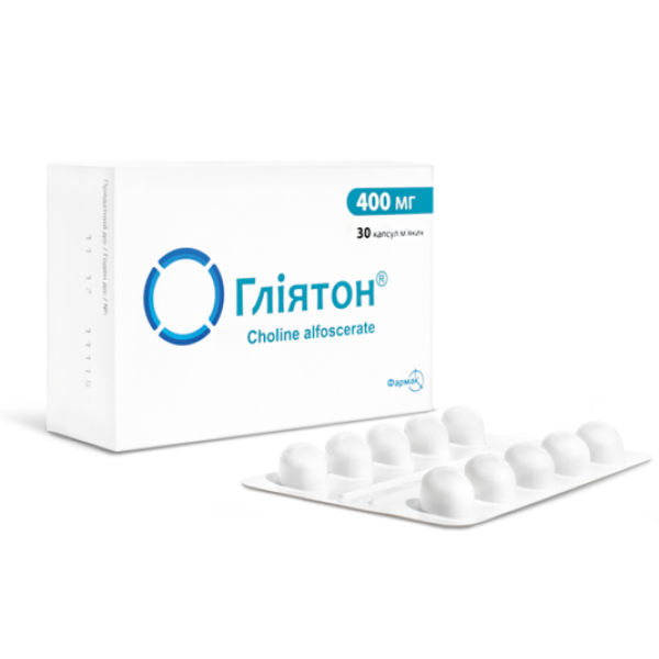 Гліятон капсули м’як. по 400 мг №30 (10х3)