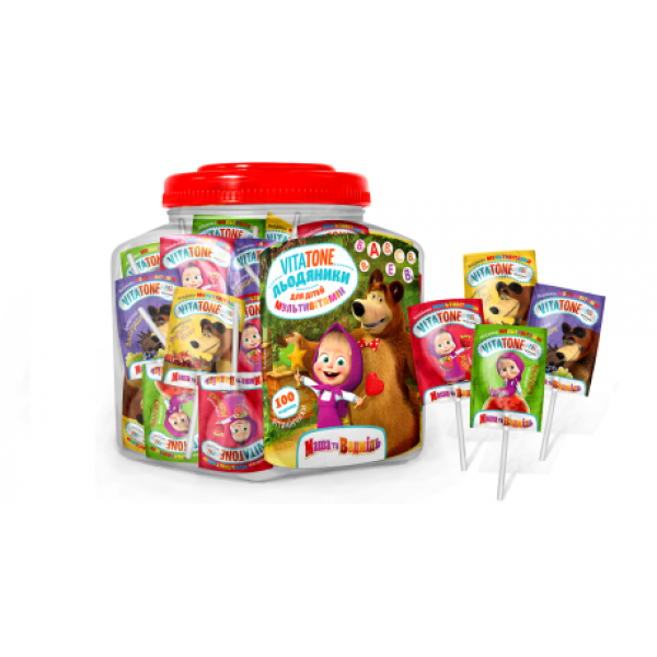Вітатон льодяники мультивітамін по 6 г №100 у бан.
