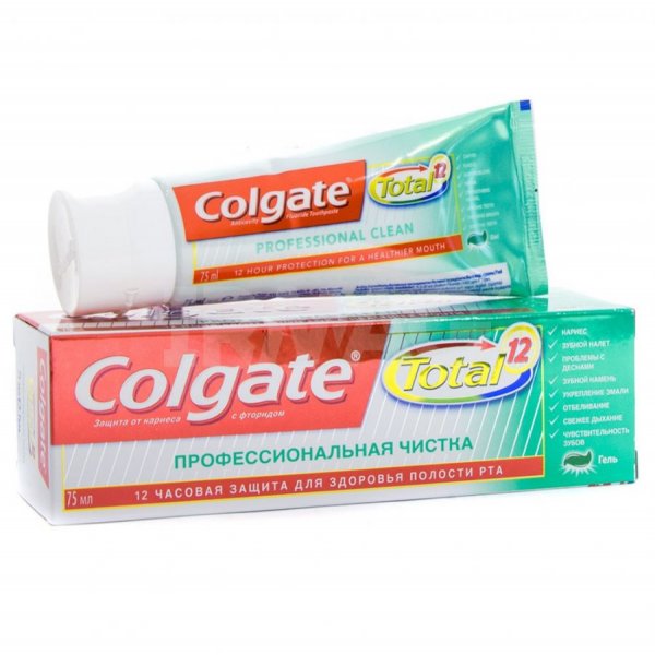 Зубний гель Colgate Total 12, Професійне чищення, 75 мл