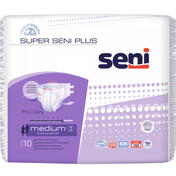 Підгузки для дорослих Super Seni Plus medium, 10 штук