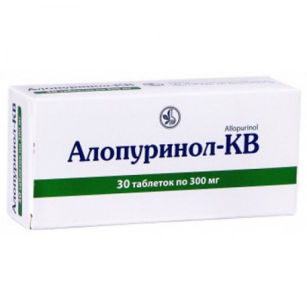 АЛЛОПУРИНОЛ-КВ таблетки по 300 мг №30