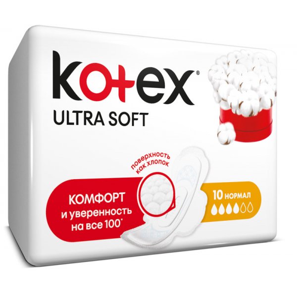 Kotex прокладки ultra soft normal 10х16