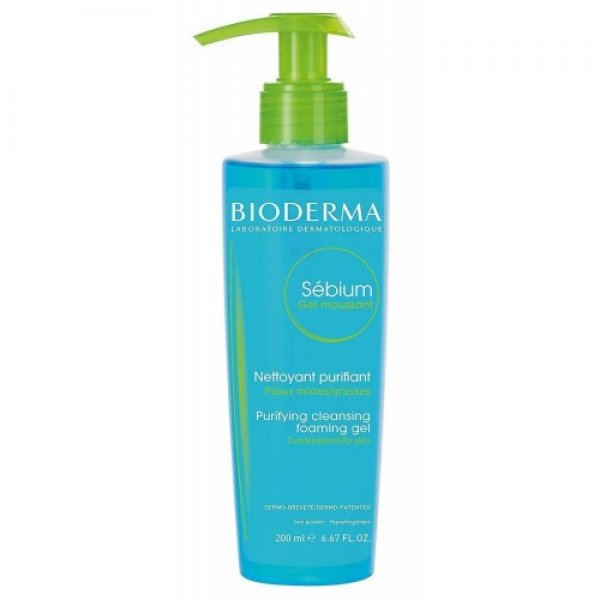 Гель для обличчя Bioderma Sebium очищуючий для жирної та комбінованої шкіри, 200 мл