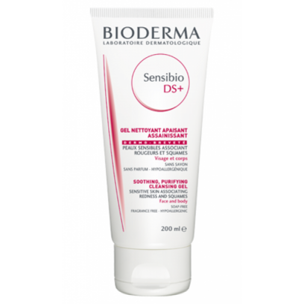 Гель Bioderma Sensibio DS+ очищуючий для обличчя та тіла, для чутливої шкіри, 200 мл