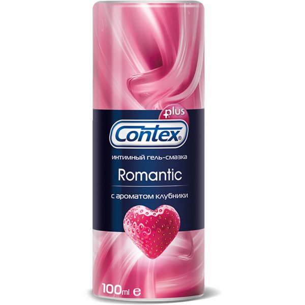 Гель-змазка інтимна Contex Romantic з ароматом полуниці, 100 мл