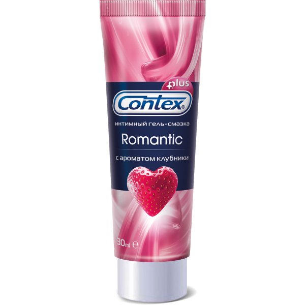Гель-змазка інтимна Contex Romantic з ароматом полуниці, 30 мл