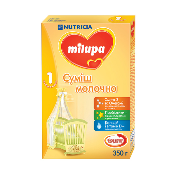 Суха молочна суміш Milupa 1 для дітей від 0 до 6 місяців, 350 г