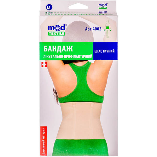 Бандаж лікувально-профілактичний Медтекстиль 4002 еластичний, розмір М