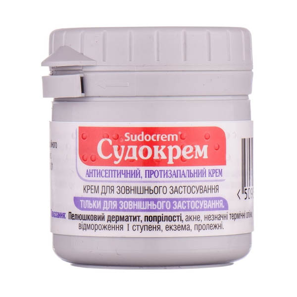 Судокрем крем д/зовн. заст. по 60 г у бан.