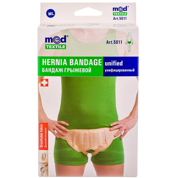Бандаж протигрижовий Медтекстиль 5011 уніфікований, розмір M/L люкс