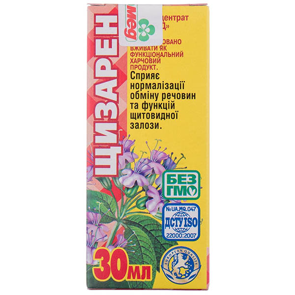 Щизарен фітоконцентрат по 30 мл у флак.