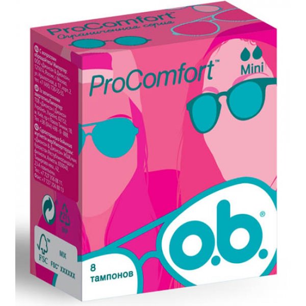 Тампони гігієнічні o.b. ProComfort Mini, 8 штук