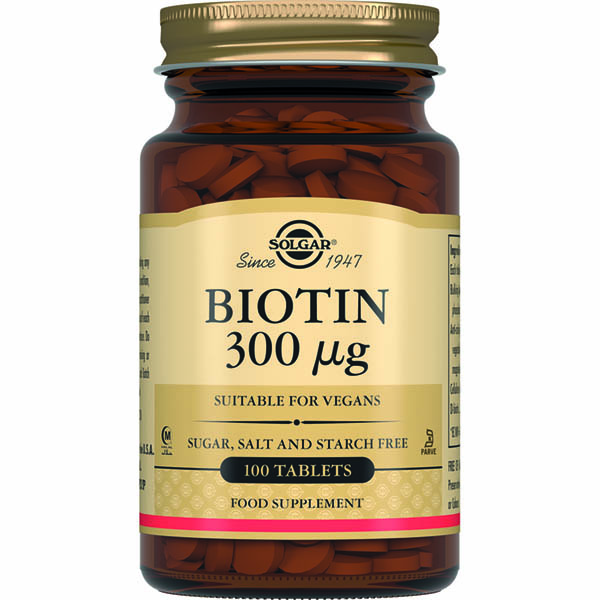 Solgar Біотин 300 мкг, 100 таблеток