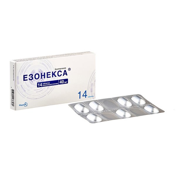Езонекса таблетки киш./розч. по 40 мг №14 (7х2)