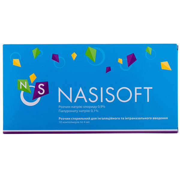 Назісофт р-р стерил. д/інгал. і інтраназал. введення по 4 мл №10 в контейн. полім.