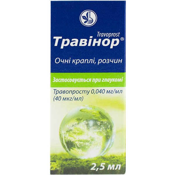 Травінор краплі оч., р-н 0.04 мг/мл по 2.5 мл у флак.-крап. поліпроп.