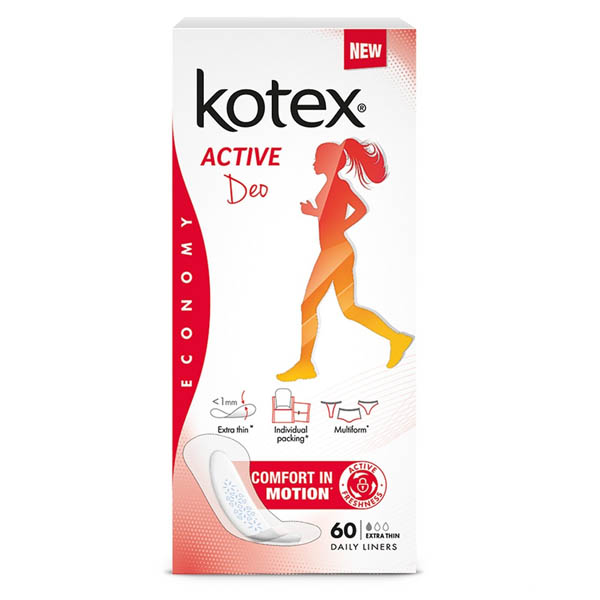 Kotex прокл щоденні deo active liners 48x16