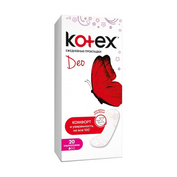 Kotex прокл щоденні lux deo superslim liners IFW 20x16