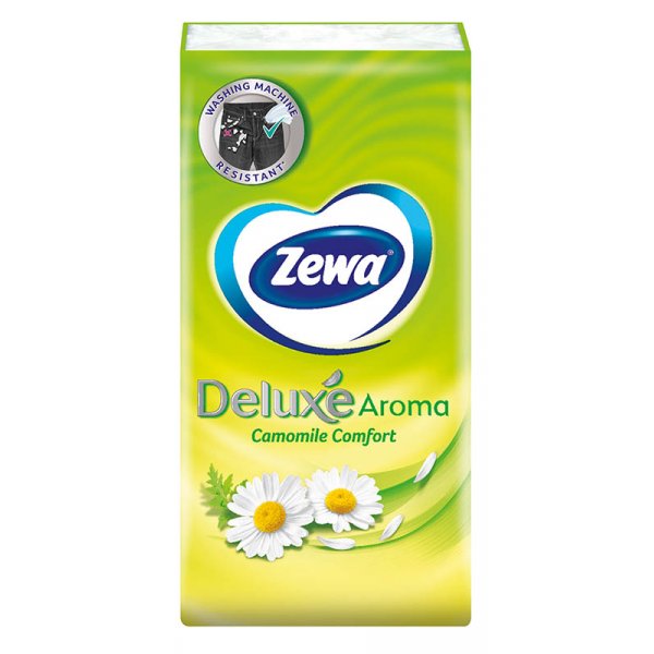 Zewa носові хустинки 3-х ш, 10шт*10уп Deluxe ромашка