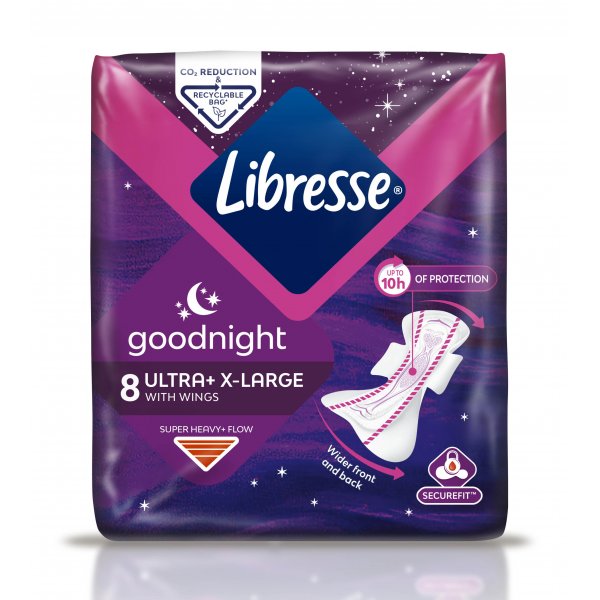 Прокладки гігієнічні Libresse Ultra Night Extra Soft, 8 шт