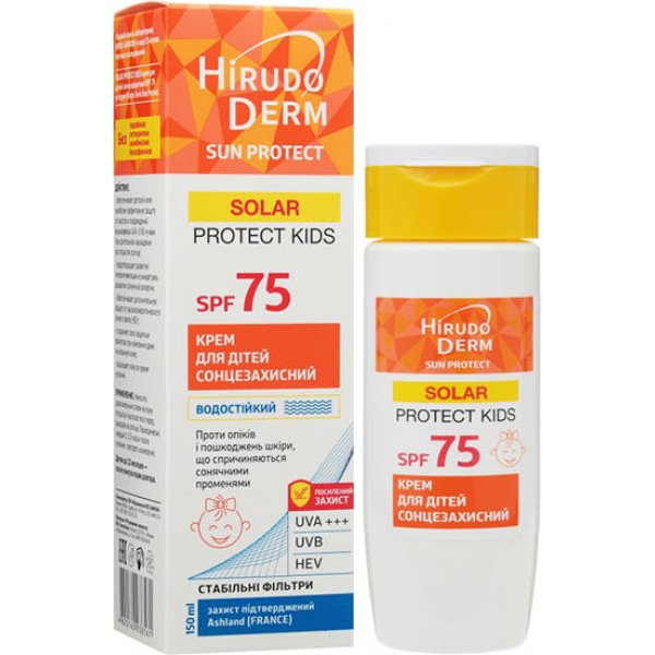 HIRUDO DERM  SOLAR PROTECT KIDS крем д/детей  солнцезSPF 75 из серии Sun Protect, 150 мл