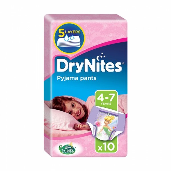 HUGGIES Drynites нічні трусики-підгузники 4-7 років 10х3 для дівчаток