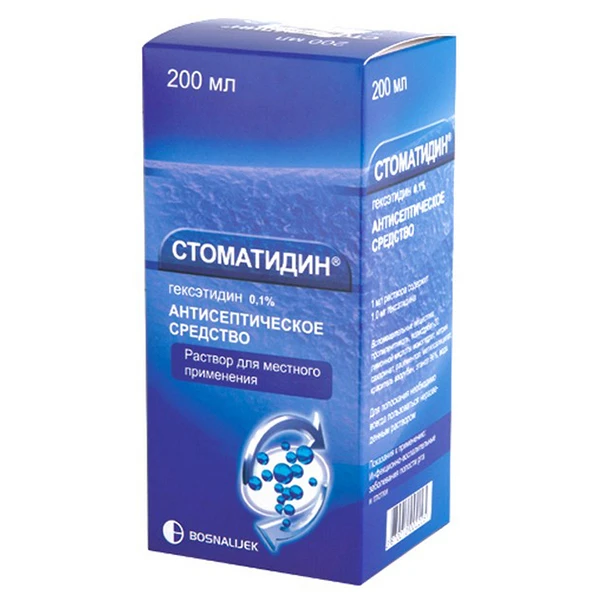 Стоматидин розчин д/рот. порож. 0.1 % по 200 мл у флак.